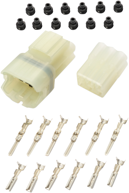 Shindy Multi-Conductor Electrical Connectors - Six-Pin - Water-Resistant 16-626