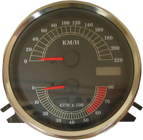 Drag Specialties Electronic Speedometer/Tachometer - Stock Look - 220 Kph/8000 Rpm 2210-0332