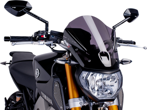 Puig Hi-Tech Parts New Generation Windscreen - 13-3/4" - Dark Smoke - Mt09 6861F
