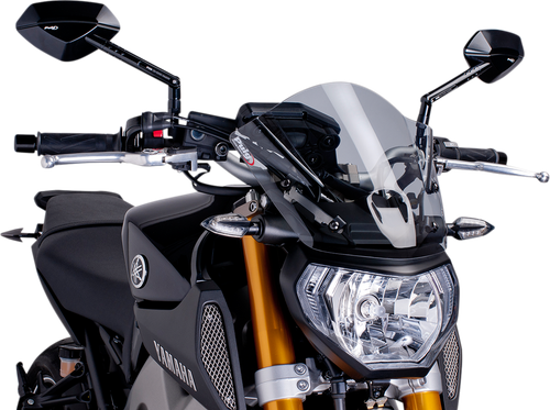 Puig Hi-Tech Parts New Generation Windscreen - 11-1/2" - Smoke - Mt09 6859H