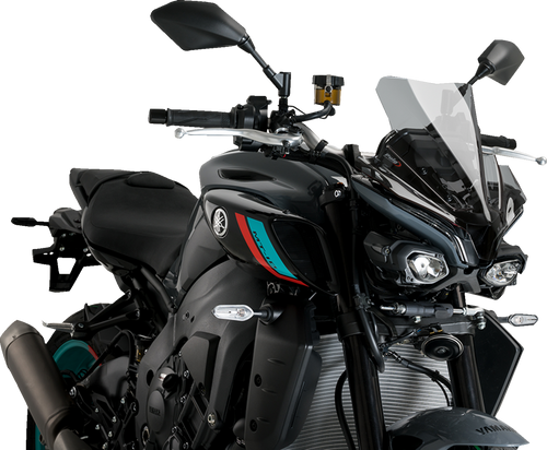 Puig Hi-Tech Parts New Generation Sport Windshield - 14" - Smoke - Mt-10/Sp 21361H