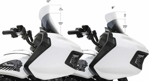 Klock Werks Flare Windshield - 14" - Tall - Clear - '14-'25 Indian KWW-04-0497