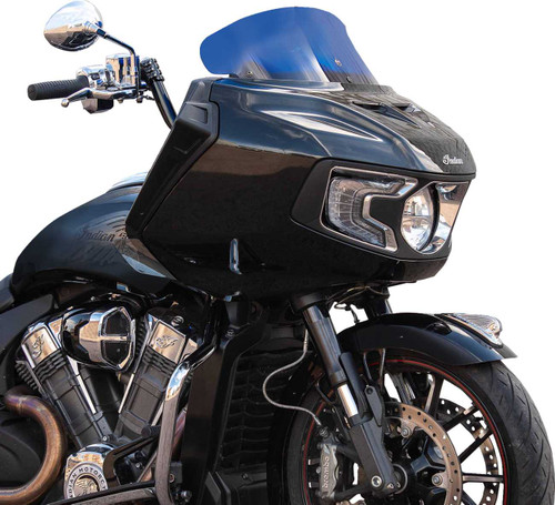 Klock Werks Kolor Flare Windshield - 8" - Blue - '20-'25 Indian KWW-04-0623