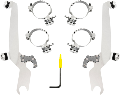 Memphis Shades Sportshield Trigger Lock Complete Mount Kit - Polished - Xl MEK2055
