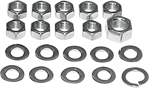 Colony Nuts With Washers Kit - Transmission Side Cover/Clutch Arm - Chrome 8112-20