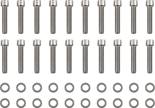 Drag Specialties Bolt Kit - Rocker Cover - Smooth/Socket-Head - Chrome - M8 2401-0971