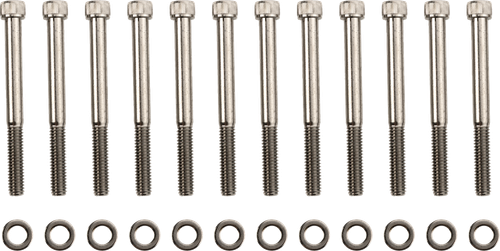 Drag Specialties Bolt Kit - Starter - Knurled/Socket-Head - Black/Chrome - M8 2401-1028