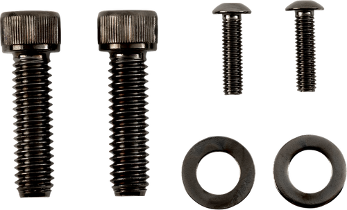 Drag Specialties Bolt Kit - Rear Brake Control - Knurled/Socket-Head - Black/Chrome - M8 2401-1036