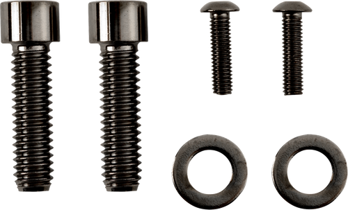 Drag Specialties Bolt Kit - Rear Brake Control - Smooth/Socket-Head - Black/Chrome - M8 2401-1037