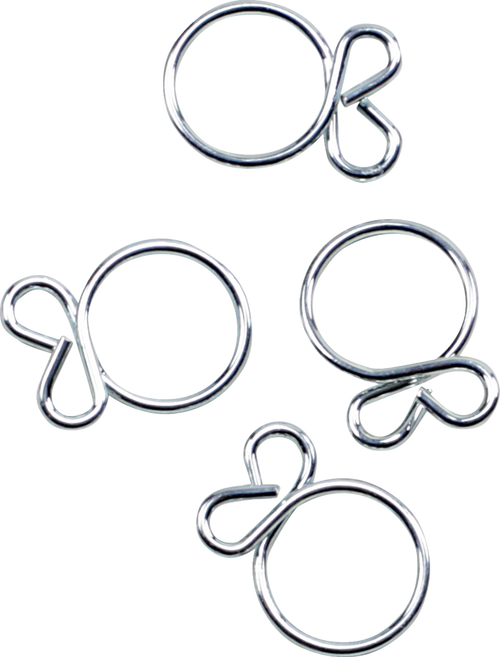 All Balls Refill Clamp Kit - Fuel Line/Wire - Flat Ear - Silver - 11.5 Mm - 4 Pack FS00042