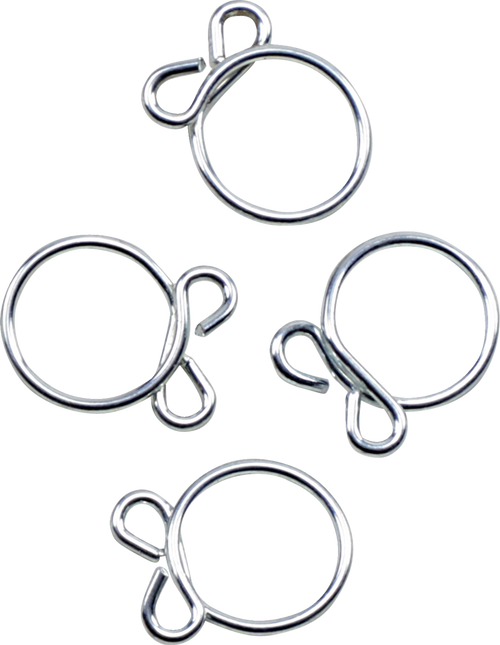 All Balls Refill Clamp Kit - Fuel Line/Wire - Flat Ear - Silver - 13.5 Mm - 4 Pack FS00045