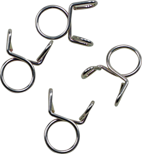 All Balls Refill Clamp Kit - Fuel Line/Wire - Parallel Ear - Silver - 9 Mm - 4 Pack FS00049