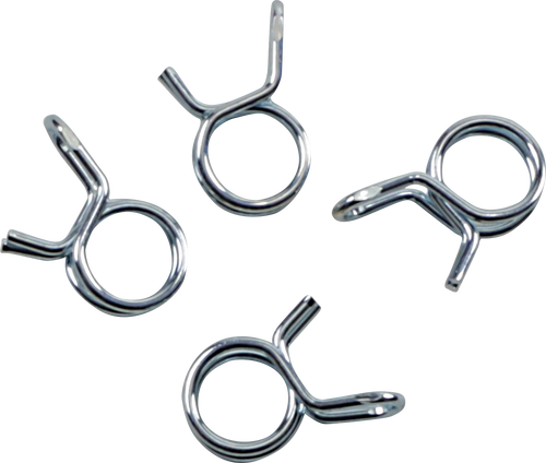 All Balls Refill Clamp Kit - Fuel Line/Wire - Parallel Ear - Silver - 10.1 Mm - 4 Pack FS00067
