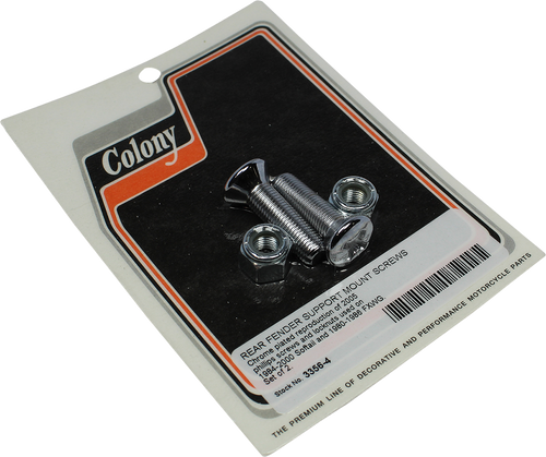 Colony Mounting Screws/Nuts - Rear Fender Support - Chrome - Set 3356-4