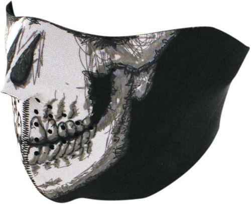 Zan Headgear Half Mask - Chrome Skull WNFM023H
