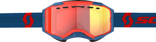 Scott Fury Ls Snow Cross Goggle - Dark Blue/Neon Red - Light Sensitive - Red Chrome Lens 278604-7698341