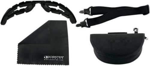 Bobster Renegade Convertible Sunglasses - Gloss Black - Clear Lens BREN101