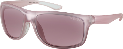 Bobster Luna Sunglasses - Gloss Crystal Pearl - Light Blue Green Mirror Lens BLUN103