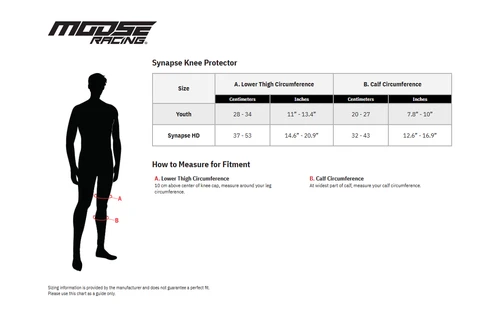 Moose Offroad Youth Synapse Lite Knee Guards - Black 2704-0493
