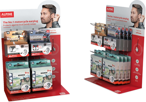 Alpine Hearing Protection Earplugs Counter Display - 16 Pack 111.22.067