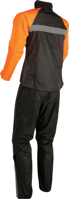 Z1R Women'S 2-Piece Rainsuit - Black/Orange - Xs 2853-0033