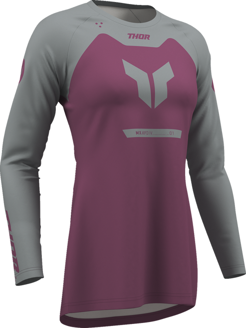 Thor Women'S Ridemode Menace Jersey - Purple/Gray - Medium 2911-0379