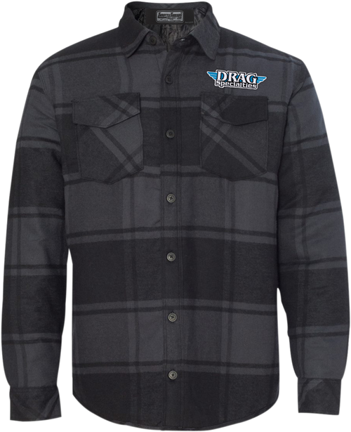 Throttle Threads Drag Specialties Quilted Plaid Jacket - Medium DRG24J86BKMR