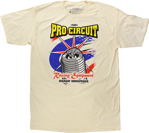 Pro Circuit Spark Plug T-Shirt - Cream - Large 6431750-030