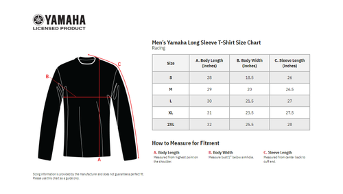 Yamaha Apparel Yamaha Racing Long-Sleeve T-Shirt - Black - 2Xl NP21S-M1785-2X