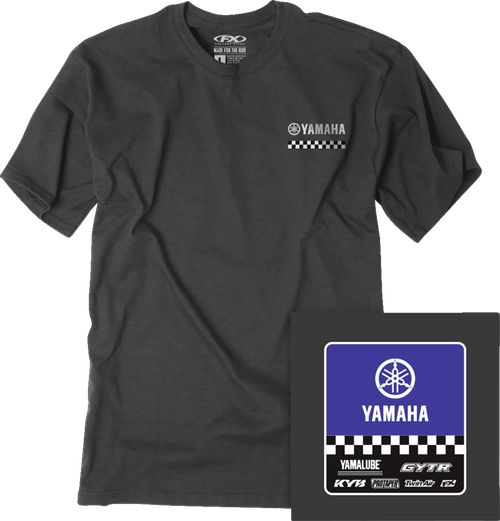 Factory Effex Yamaha Starting Line T-Shirt - Heather Charcoal - Medium 27-87202