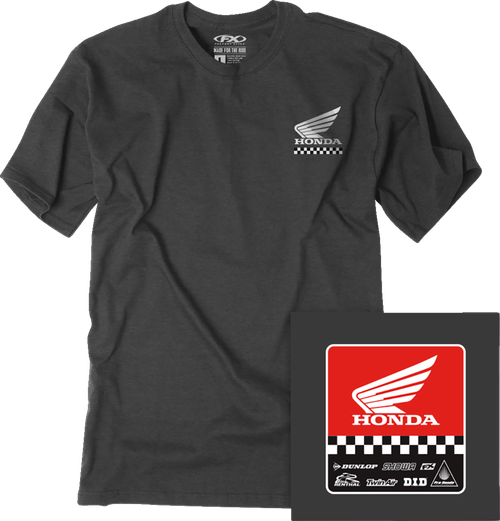 Factory Effex Suzuki Starting Line T-Shirt - Heather Charcoal - Medium 27-87402