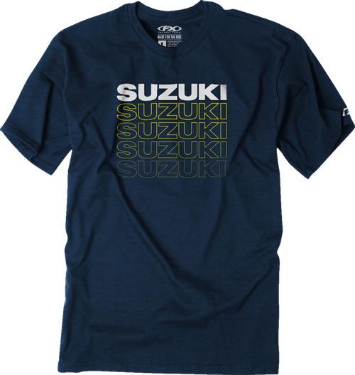Factory Effex Suzuki Repeat T-Shirt - Heather Navy - Medium 27-87422