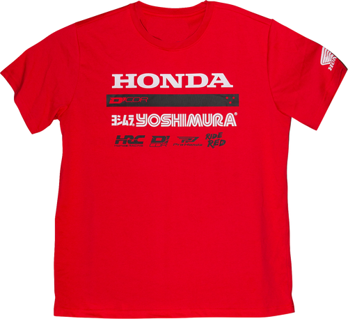 D'Cor Visuals Honda Factory2 T-Shirt - Red - 2Xl 80-132-5