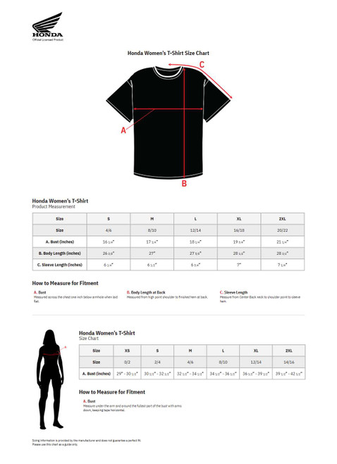 Honda Apparel Women'S Honda Wing T-Shirt - Black - 2Xl NP21S-L3030-2X