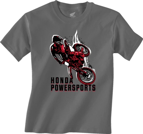 Honda Apparel Youth Honda Rider T-Shirt - Charcoal - Medium NP21S-Y3035-M