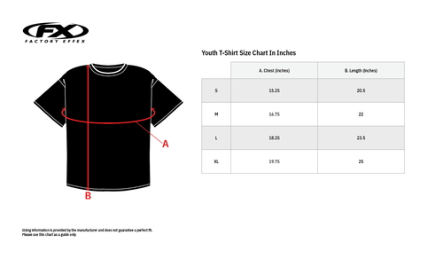 Factory Effex Youth Kawasaki Phase T-Shirt - Heather Charcoal - Small 29-83100