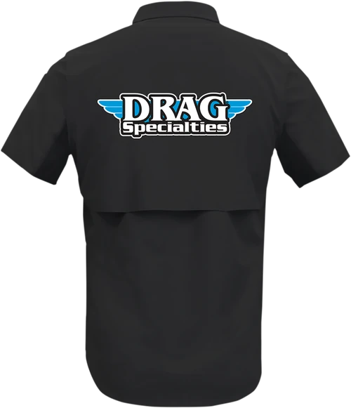 Throttle Threads Drag Specialties Vented Shop Shirt - Black - 4Xl DRG31ST26BK4X