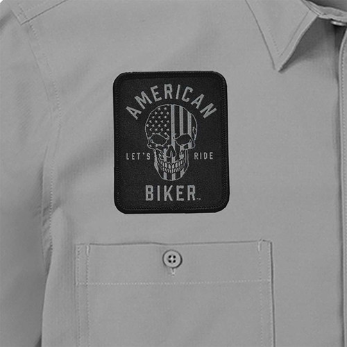 American Biker Biker Sam Lightweight Shirt - Gray/Black - 2Xl ABBSAM11ST74GY2R