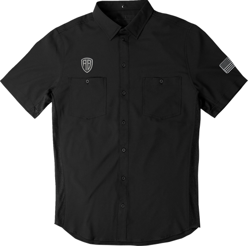 American Biker Let'S Ride Vented Shirt - Black/Gray - 2Xl ABBLETSRIDE16ST26BK2