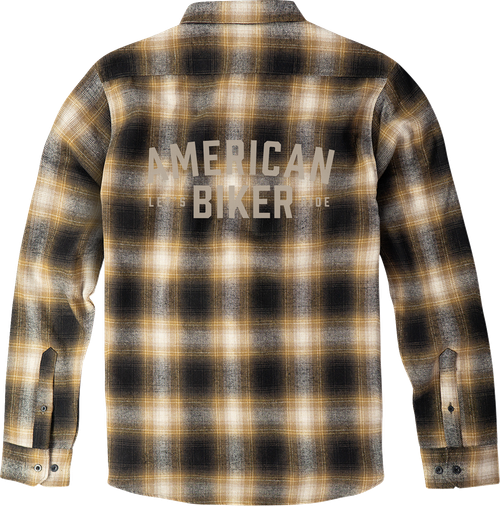 American Biker American Biker Mr Piston Flannel Shirt - Brown - 4Xl ABBPISTON01ST61BR4R