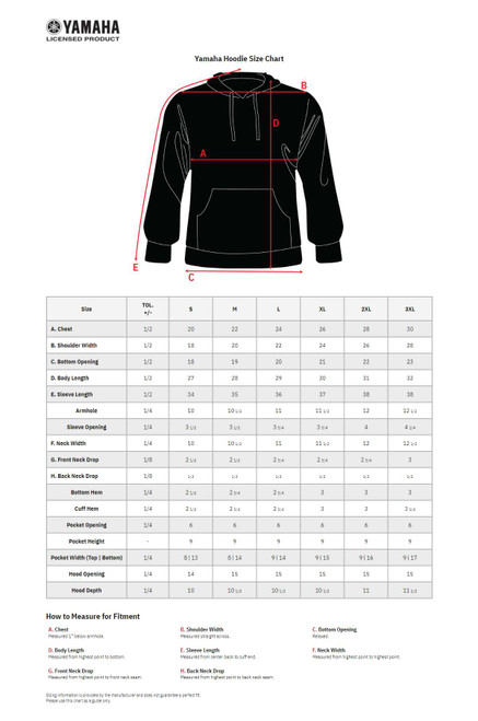 Yamaha Apparel Distributor Yamaha Hoodie - Heather Red - 2Xl NP23S-M2296-2X