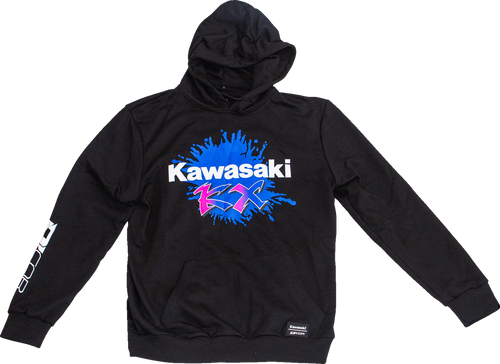 D'Cor Visuals Kawasaki Factory Sweatshirt - Black - Large 85-213-3
