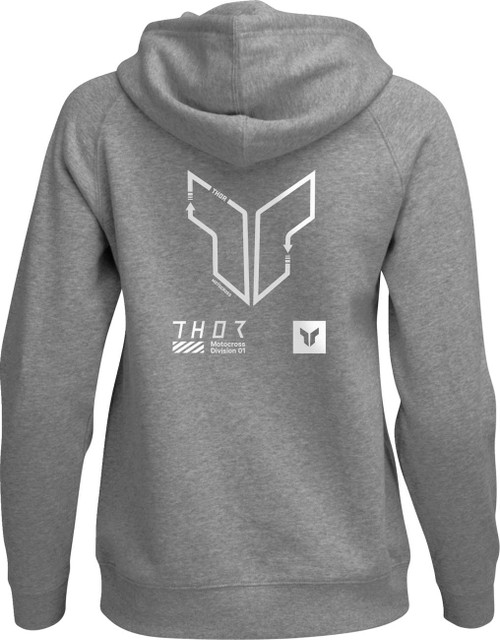 Thor Women'S Trax Pullover Hoodie - Heather Gray - Medium 3051-1241