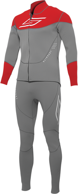 Slippery Breaker Wetsuit And Jacket - Charcoal/Red - 3Xl 3201-0287