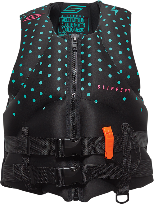 Slippery Women'S Surge Neo Vest - Black/Mint - Large 3241-0142