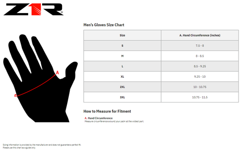 Z1R 243 Gloves - Black - Large 3301-2614