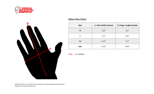 Lethal Threat Tattoo Gloves - Black/White - Large GL15017L