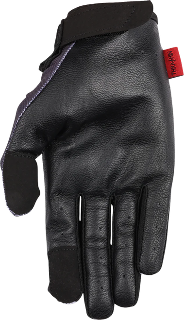 Thrashin Supply Co. Stealth Leather Palm Flame Gloves - Gray - Xl SV1-22-11