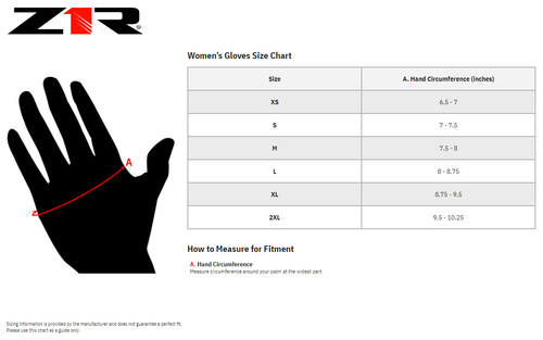 Z1R Women'S 270 Perforated Gloves - Black - Large 3302-0461
