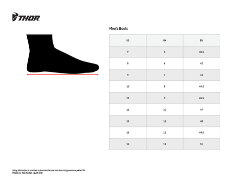 Thor Radial Boots Replacement Outsoles - Frost - Size 10 3430-0987